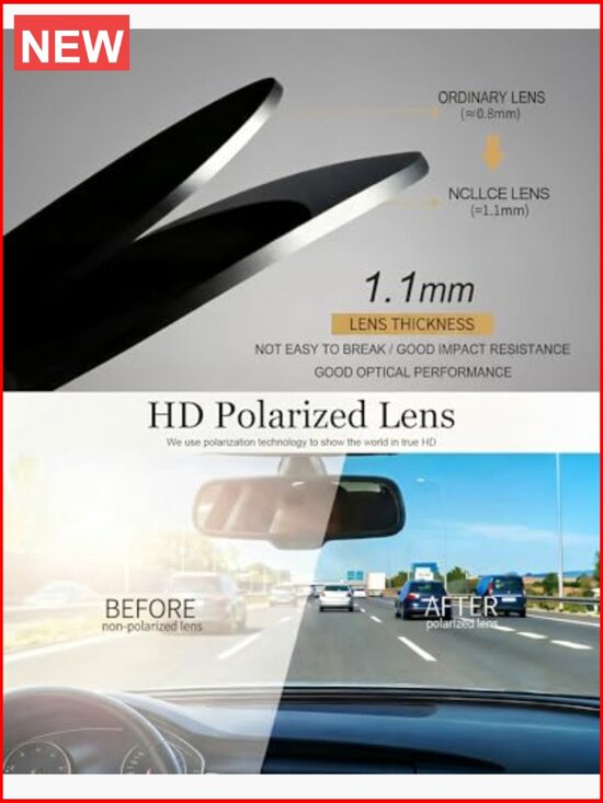 3 Pack Polarized Sunglasses - UV400 Retro Rectangle Lightweight Driving Beach main image 7